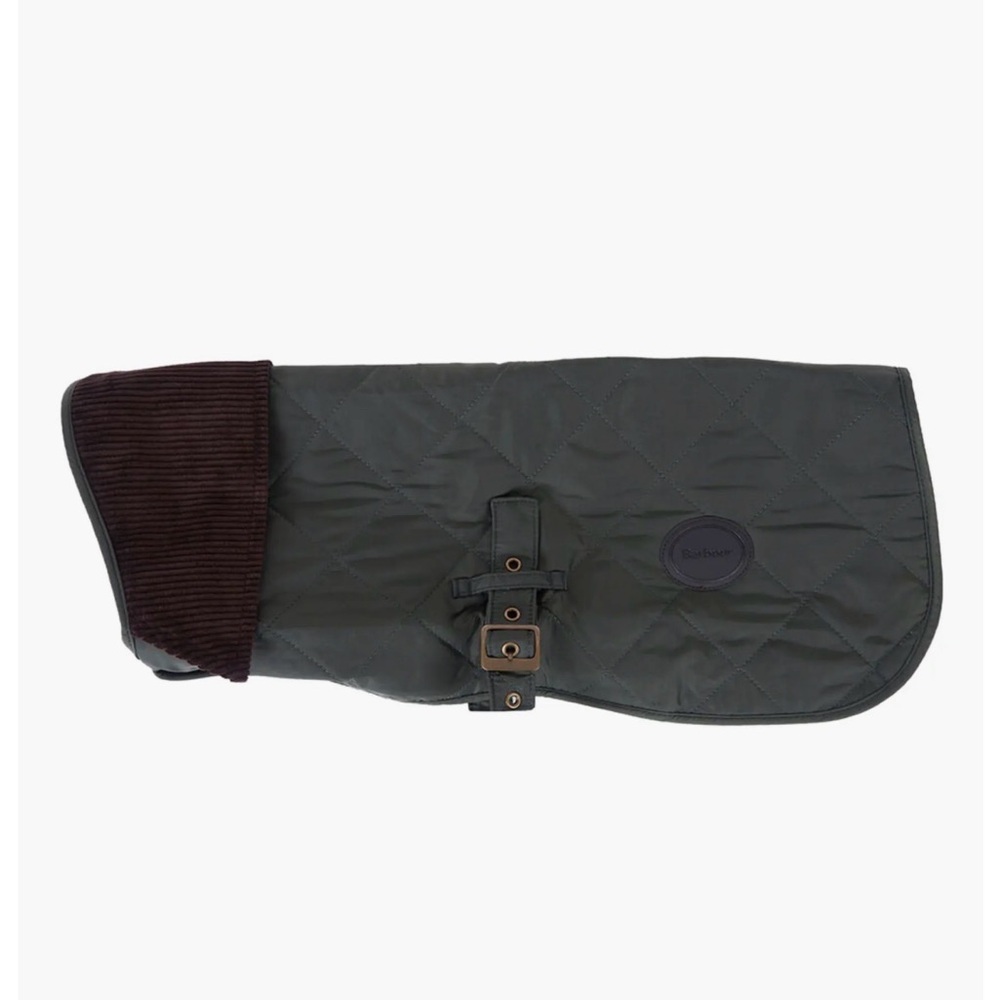 BARBOUR QUILTED DOG COAT in olive size medium NWT